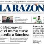 Portada de LA RAZÓN del domingo 31 de agosto de 2025