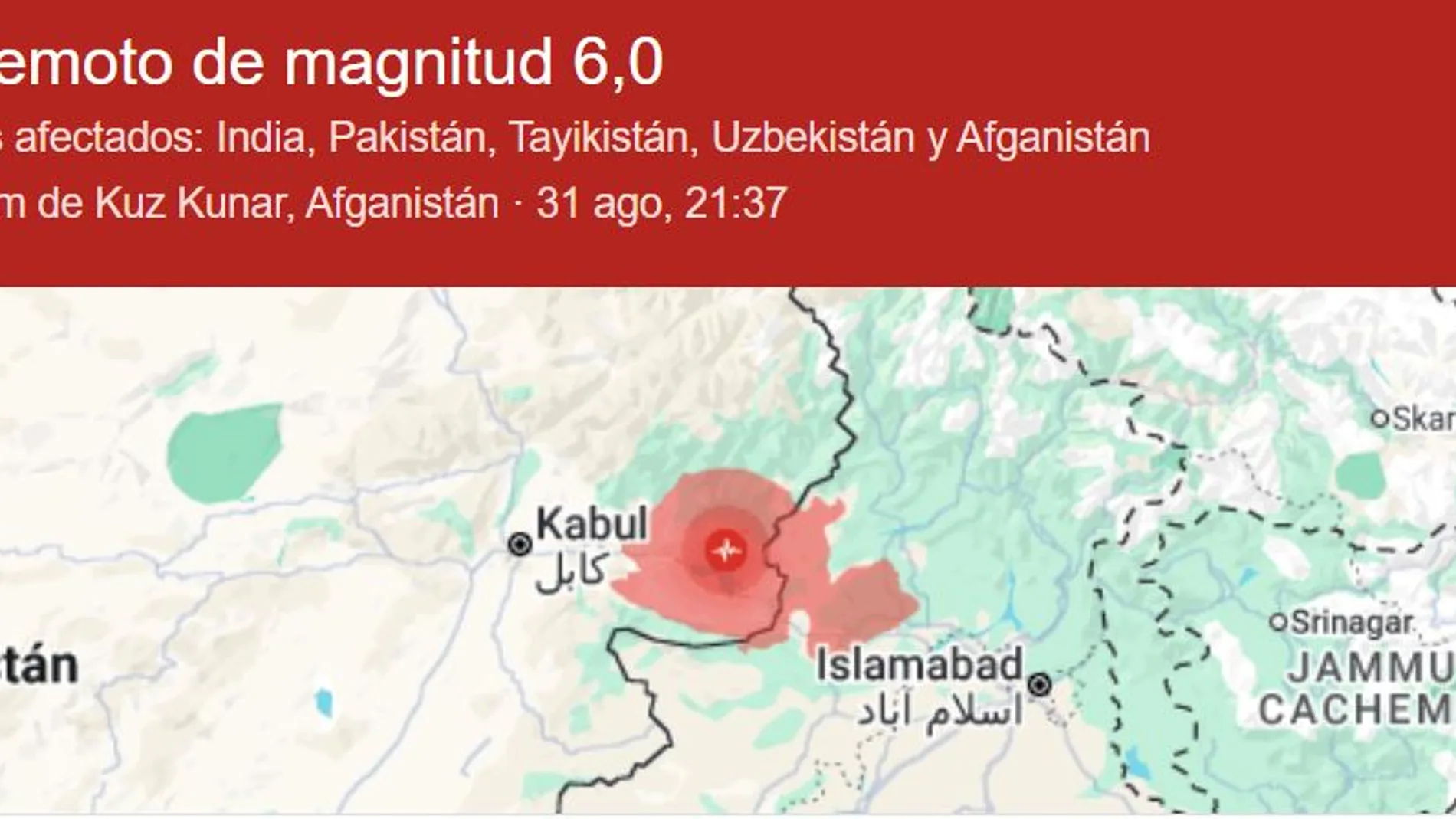 Imagen terremoto
