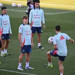 Entrenamiento de la selección española