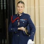 La Princesa Leonor, radiante, ingresa en la Academia General del Aire para finalizar su formación militar