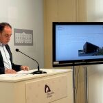 El presidente de la Diputación de Soria, Benito Serrando explica los acuerdos de la Junta de Gobierno, entre los que se encuentra la construcción del Centro Formativo ‘Maderaula Lab’