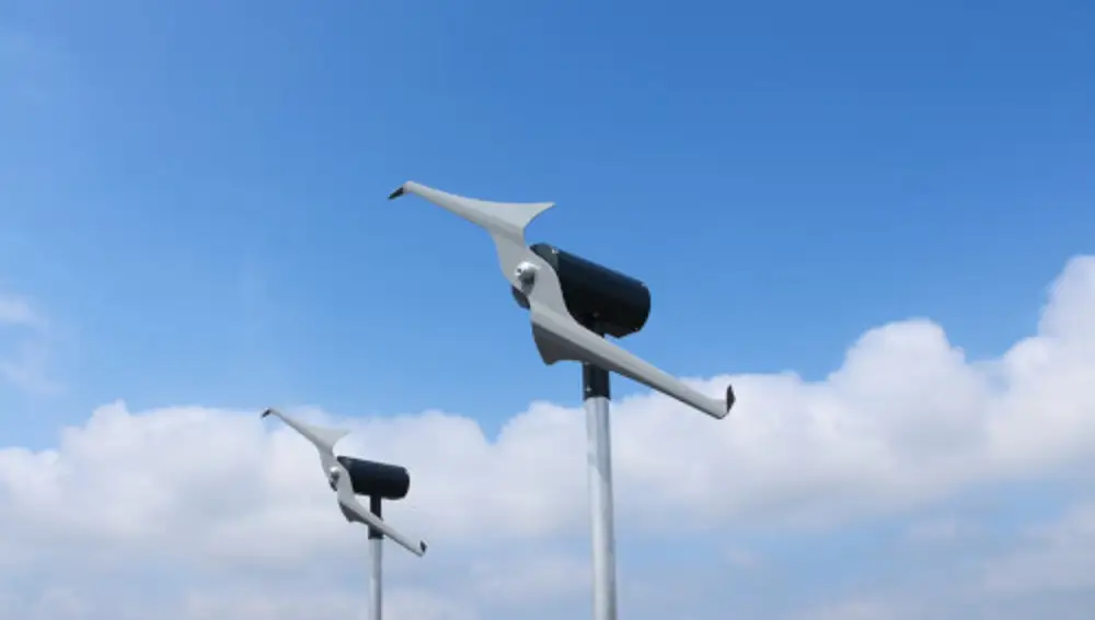 El tamaño del rotor se equipara con el de una antena parabólica