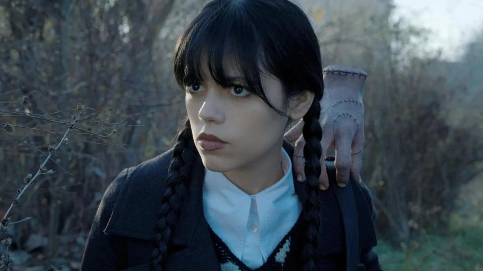 Jenna Ortega como Miércoles Addams en la exitosa serie de Netflix