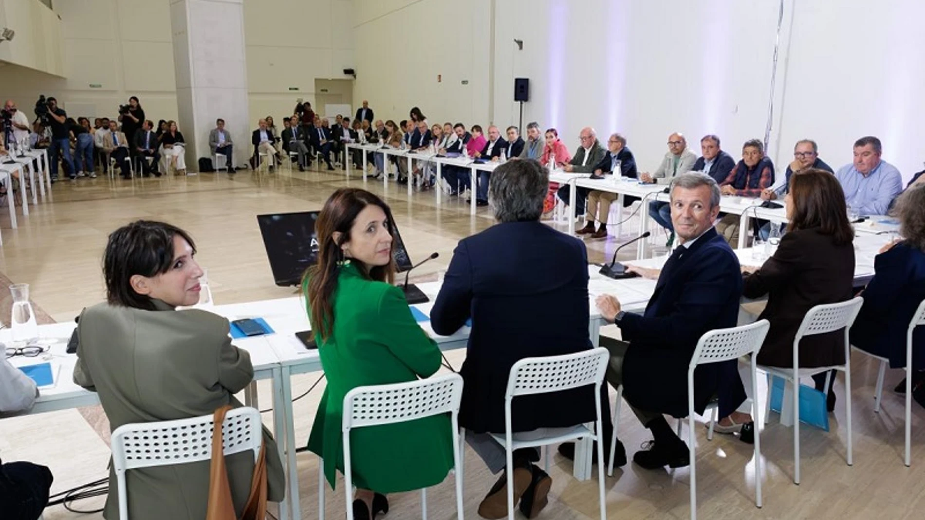 Rueda durante el encuentro de hoy.