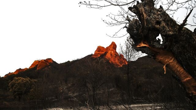 Paraje de Las Médulas tras el incendio
