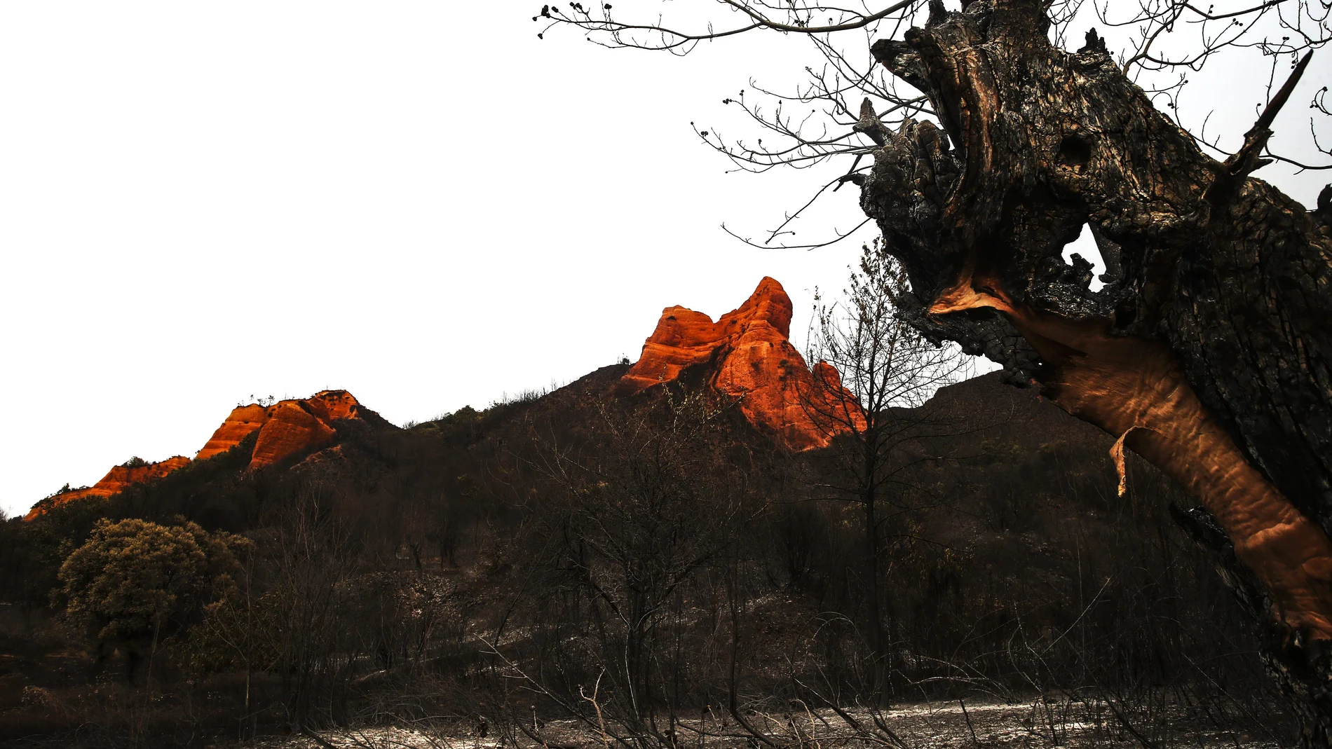 Paraje de Las Médulas tras el incendio