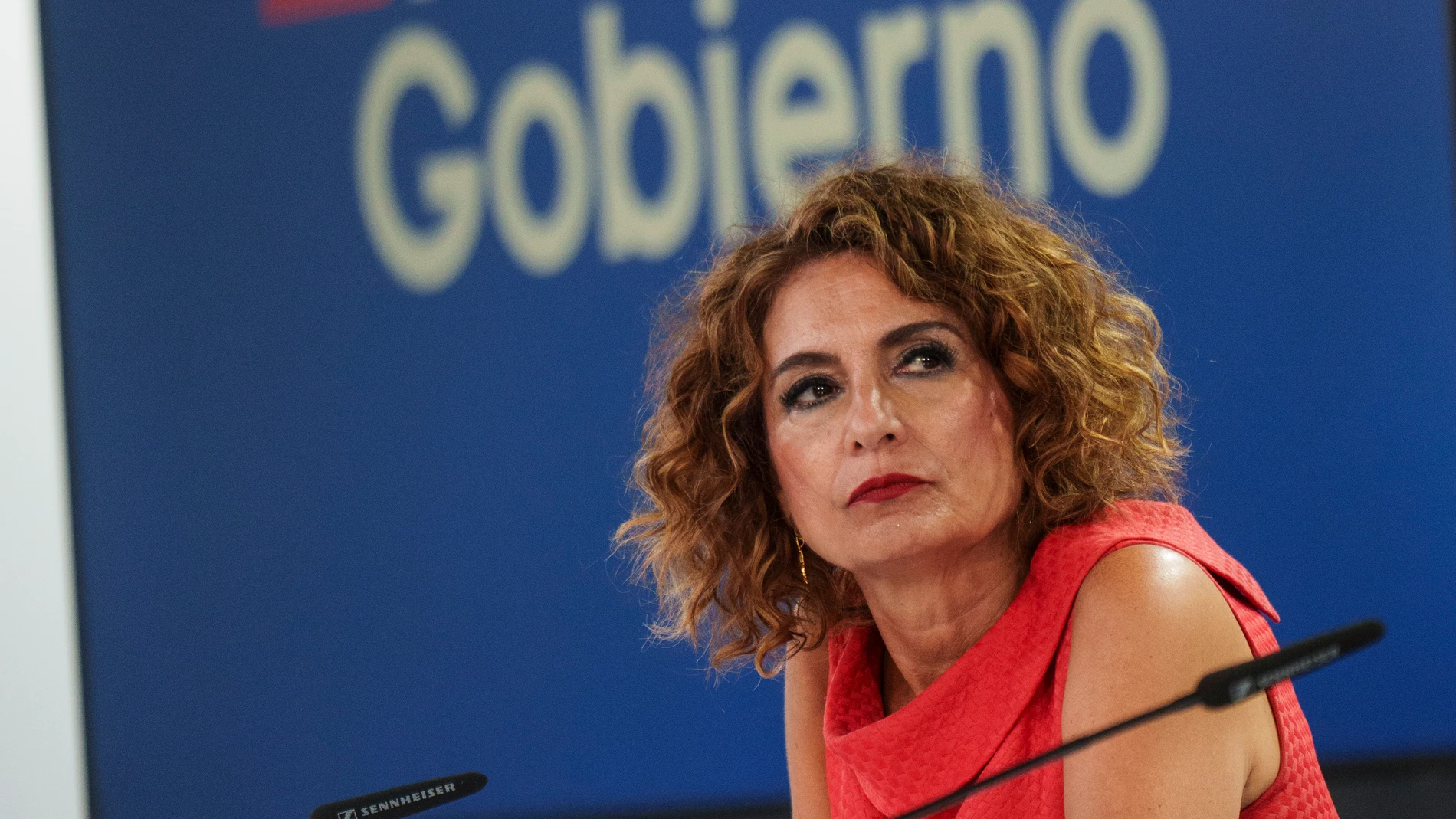 La ministra Pilar Alegría, comparece junto a María Jesús Montero y Sara Aagesen, al finalizar el Consejo de Ministros.