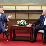 Russian President Putin meets Slovak Prime Minister Fico in China