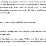 La Generalitat ha remitido un informe en el que se comprueba que Aemet sí predijo el desplazamiento de la dana hacia Cuenca