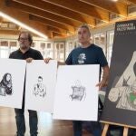 Eneko Gerrikabeitia e Ibon Meñika, portavoces de Gernika-Palestina