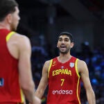 Santi Aldama, en el partido ante Italia