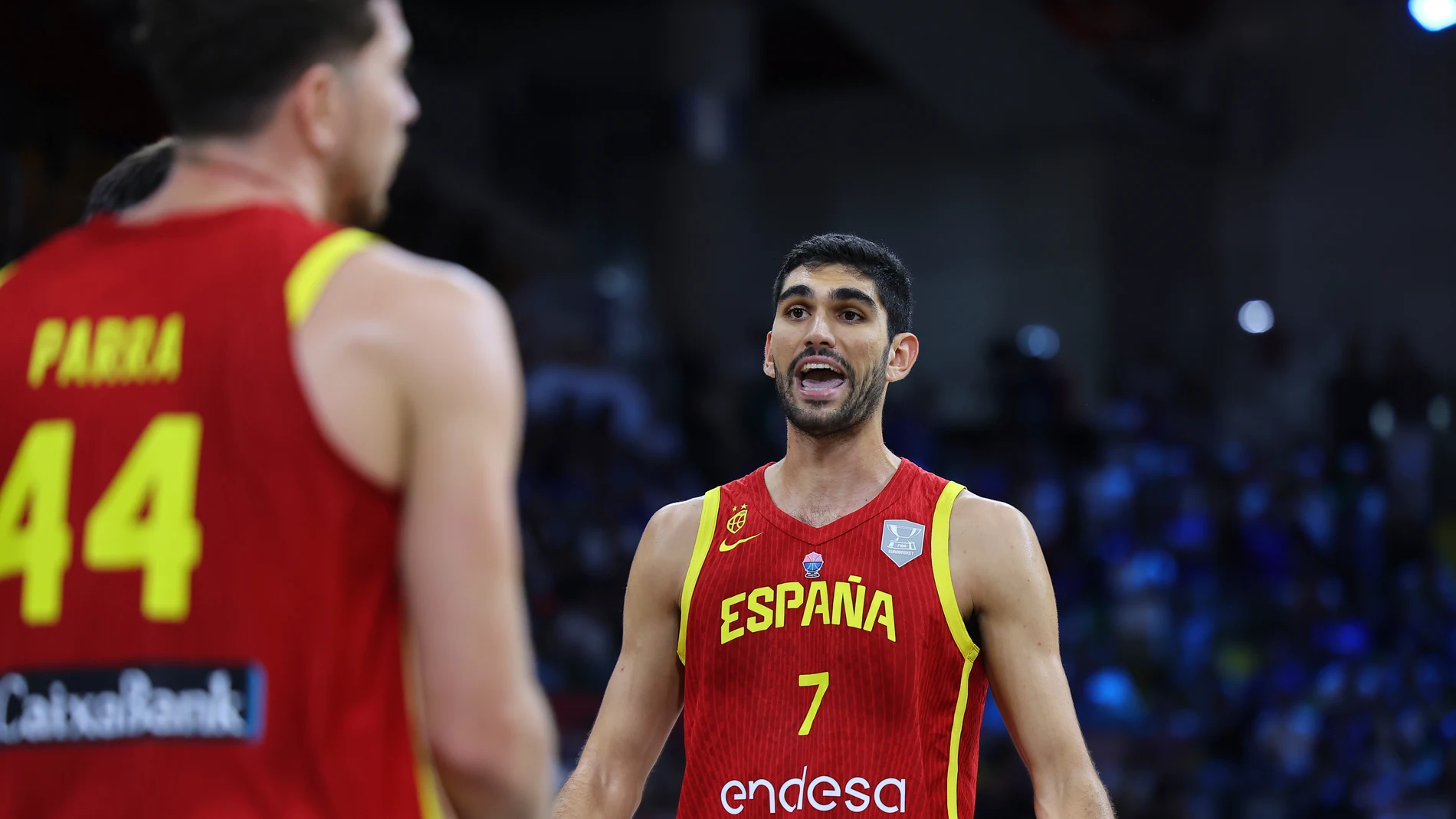 Santi Aldama, en el partido ante Italia