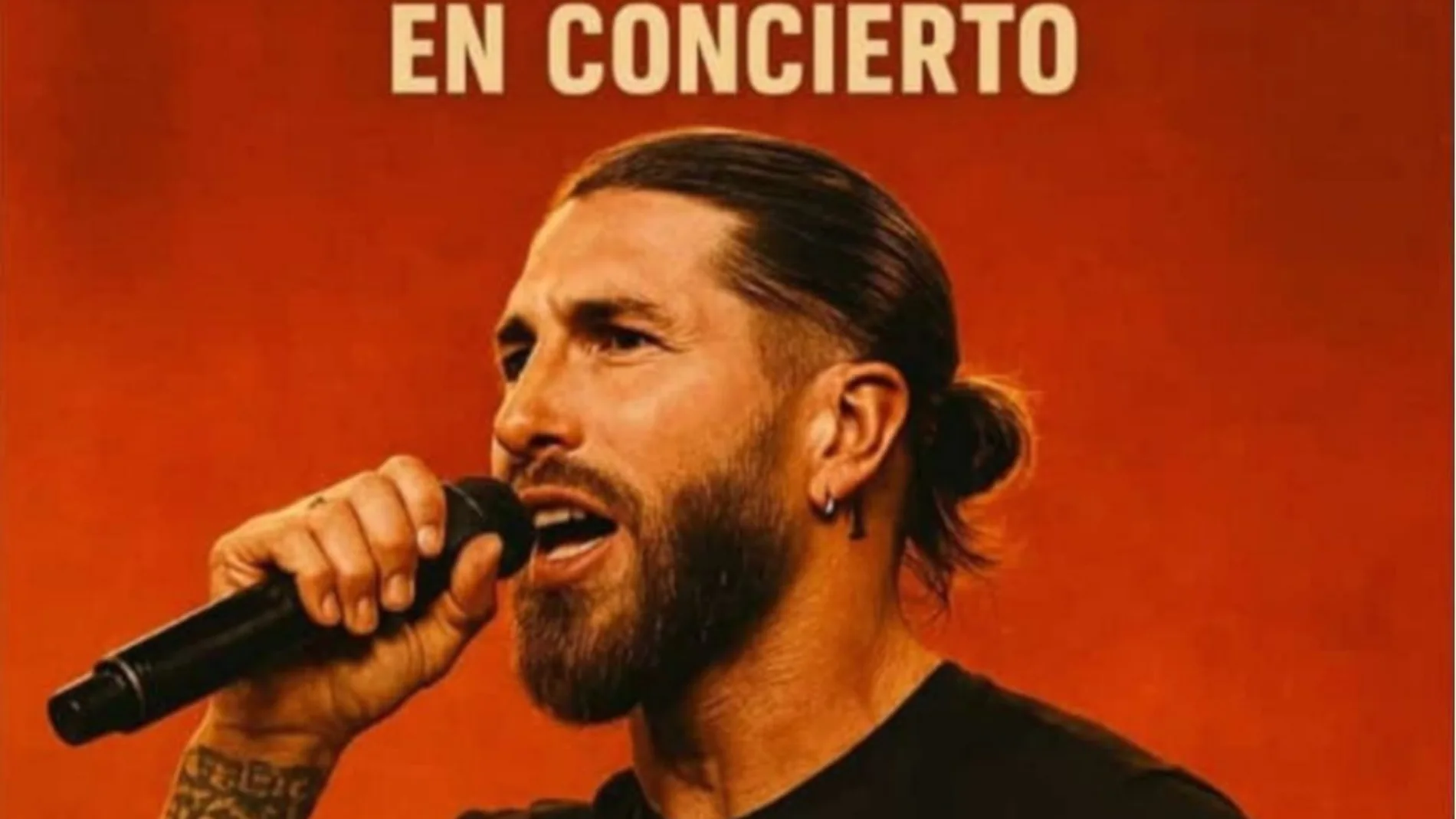 Cartel falso sobre un concierto de Sergio Ramos en la Feria de Albacete.