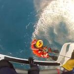 Imagen del vídeo del descenso desde el helicóptero. 