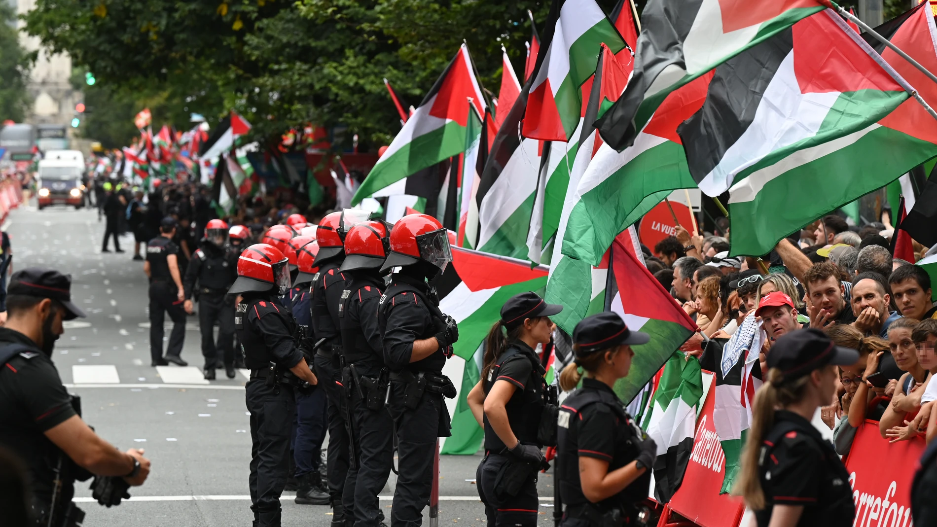 Protesta a favor de Palestina en Bilbao
