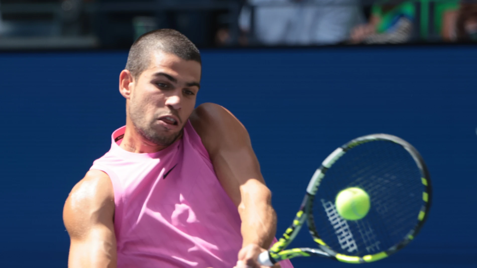 Carlos Alcaraz of Spain during day 10 of the 2025 US Open Tennis Championships, Grand Slam tennis tournament on September 2, 2025 at USTA Billie Jean King National Tennis Center in Flushing Meadows, Queens, New York, United States - Photo Jean Catuffe / DPPIAFP7 02/09/2025 ONLY FOR USE IN SPAIN
