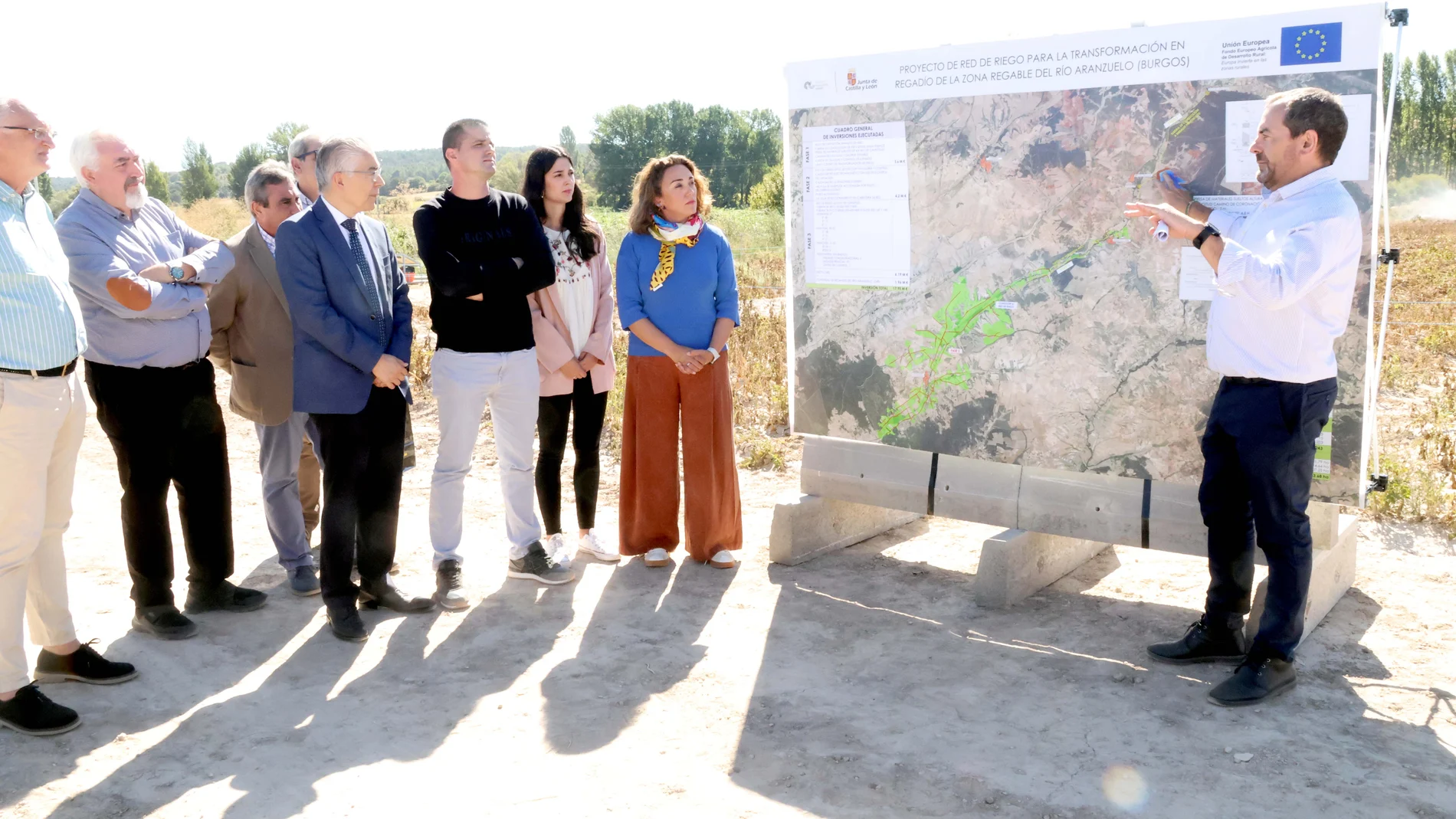 González Corral visita las nuevas infraestructuras de regadío en la provincia de Burgos