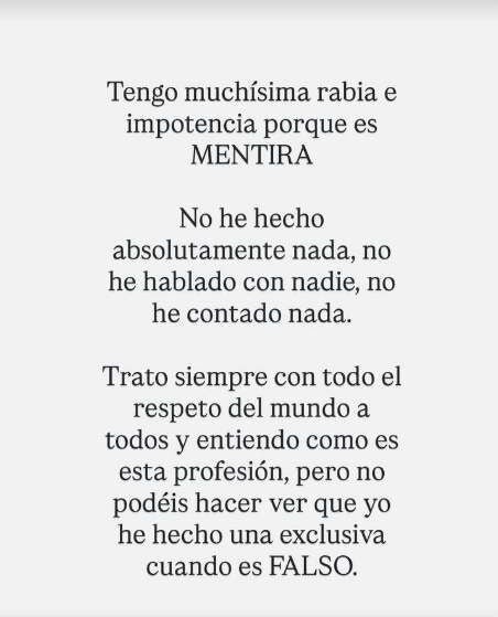 Desmentido de Irene Rosales