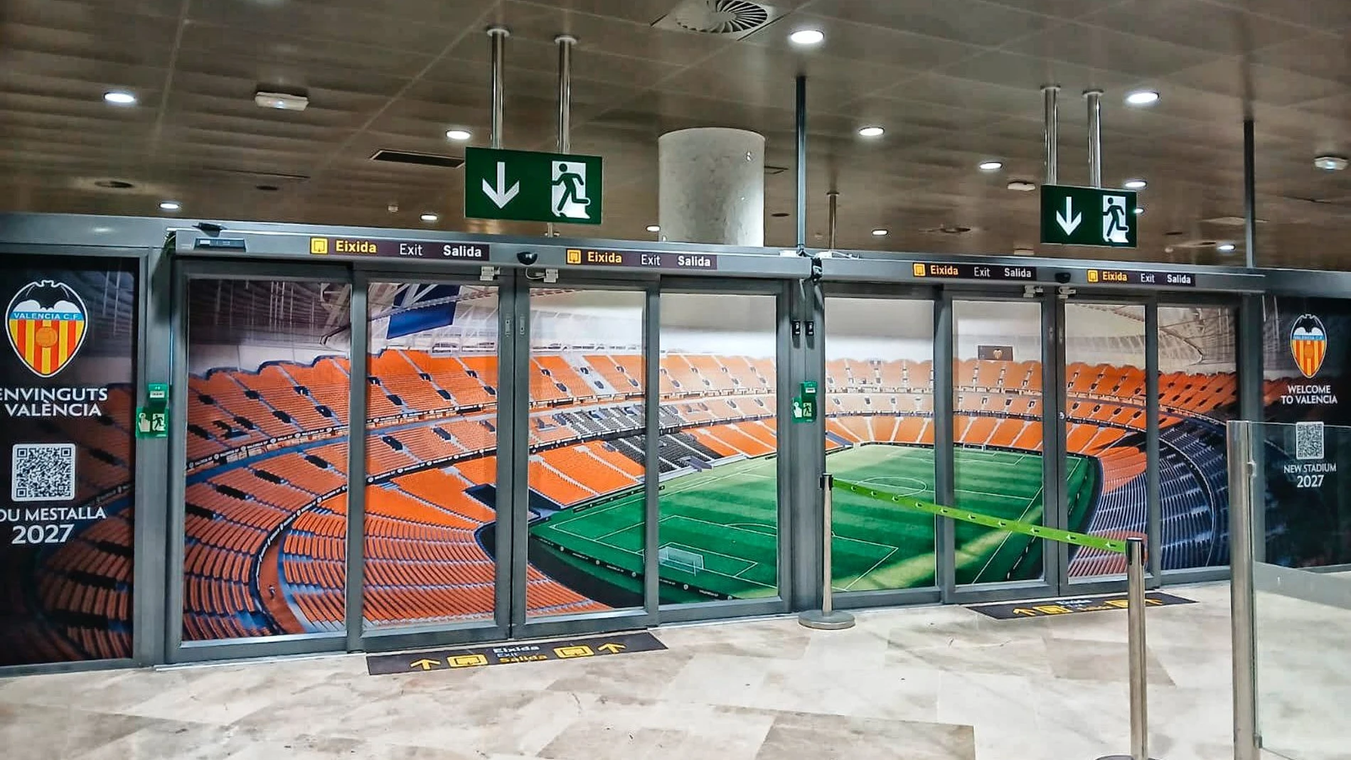 El Valencia C.F. ya vende el Nuevo Mestalla tras garantizar su construcción a los turistas que llegan al aeropuerto