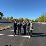 El consejero de la Presidencia, Luis Miguel González Gago; y el alcalde de Salamanca, Carlos García Carbayo, entre otros, visitan el nuevo aparcamiento