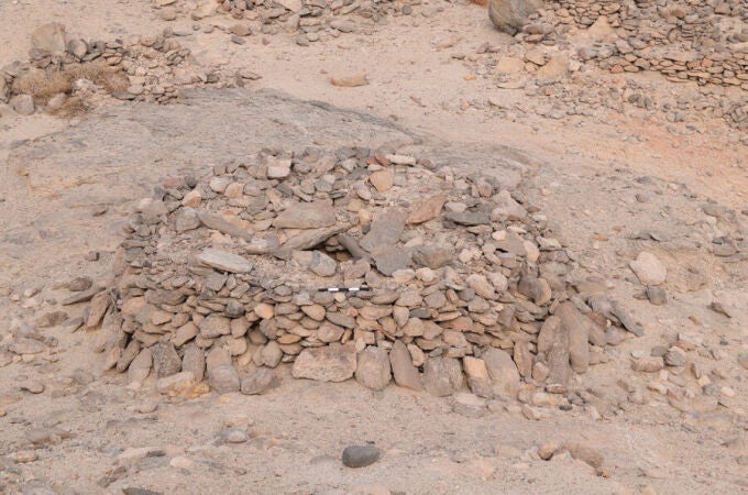 Imagen de una de las tumbas localizadas en la excavación