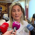 La Delegada Del Gobierno en Castilla-La Mancha, Milagros Tolón, ante los medios de comunicación este miércoles.