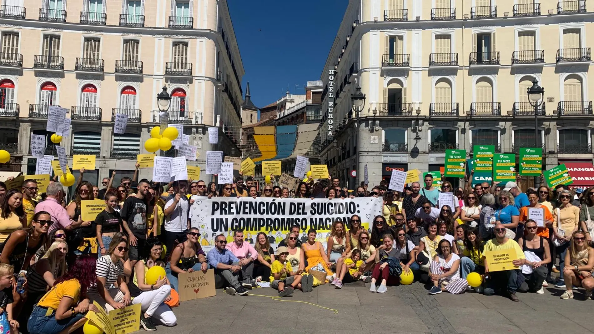 La Niña Amarilla organizó el año pasado una marcha en Madrid para pedir que la prevención del suicidio sea un compromiso nacional