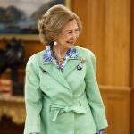La Reina Sofía durante la audiencia a una representación de la Confederación Española de Alzheimer y otras demencias (CEAFA), a 26 de mayo de 2025, en Madrid (España). CEAFA;REINA;AUDIENCIA Antonio Gutiérrez / Europa Press 26/05/2025