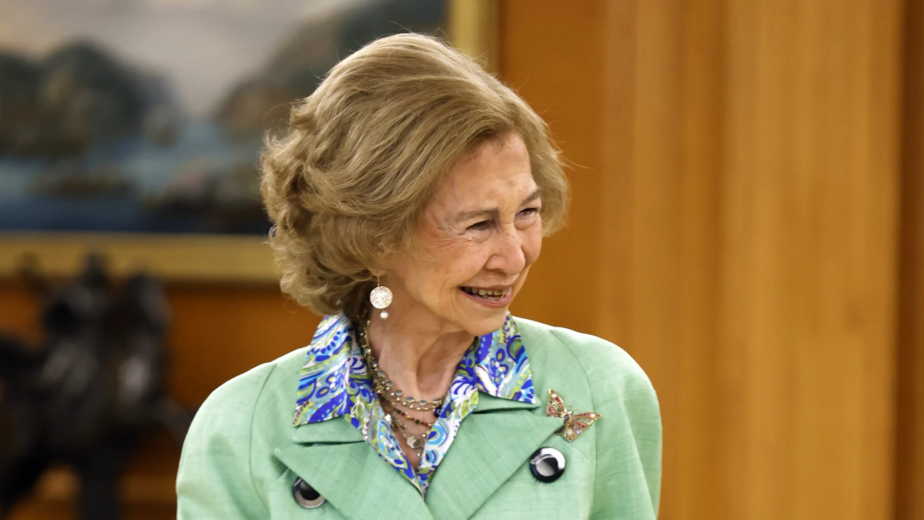 La Reina Sofía durante la audiencia a una representación de la Confederación Española de Alzheimer y otras demencias (CEAFA), a 26 de mayo de 2025, en Madrid (España). CEAFA;REINA;AUDIENCIA Antonio Gutiérrez / Europa Press 26/05/2025