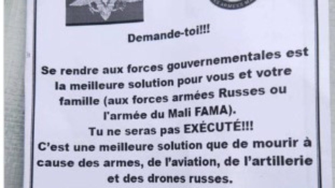 Mali ofrece a los yihadistas la posibilidad de entregarse a los soldados del Gobierno o los rusos para no ser ejecutados