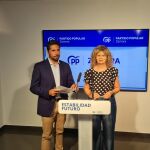 Los parlamentarios del PP de Zamora, Elvira Velasco y Óscar Ramajo, analizan la comparecencia de Óscar Puente