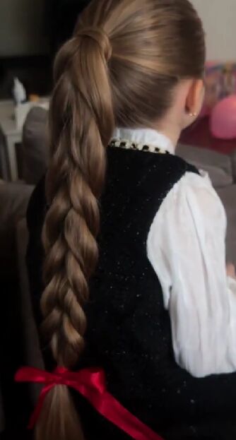 Trenza con coleta alta