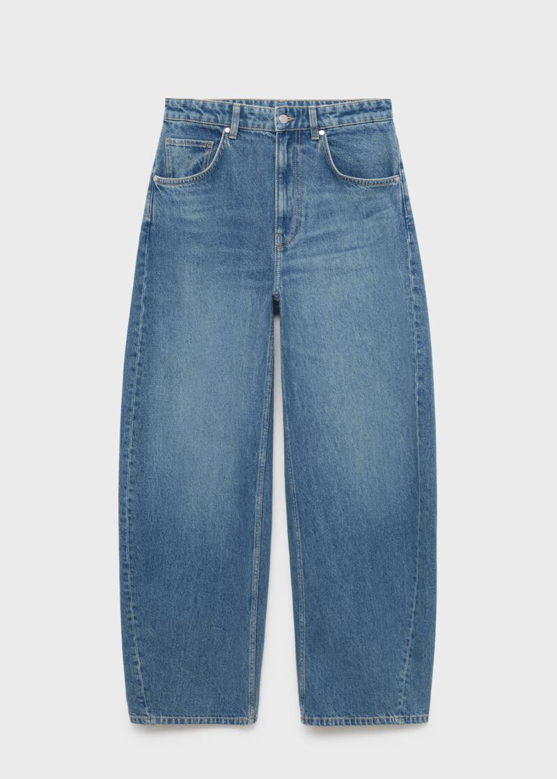 Jeans balloon tiro medio.