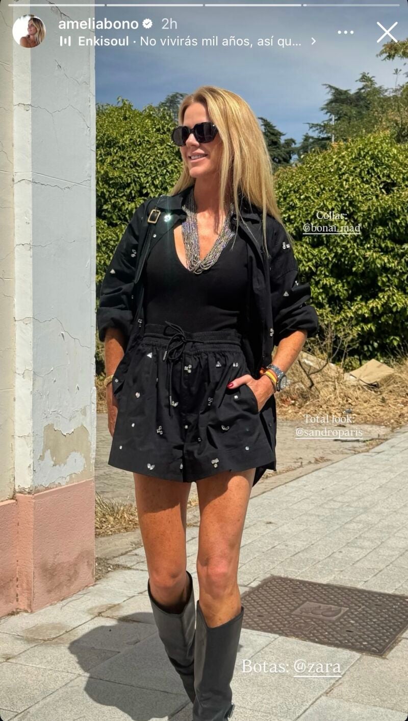 El look de Amelia Bono.