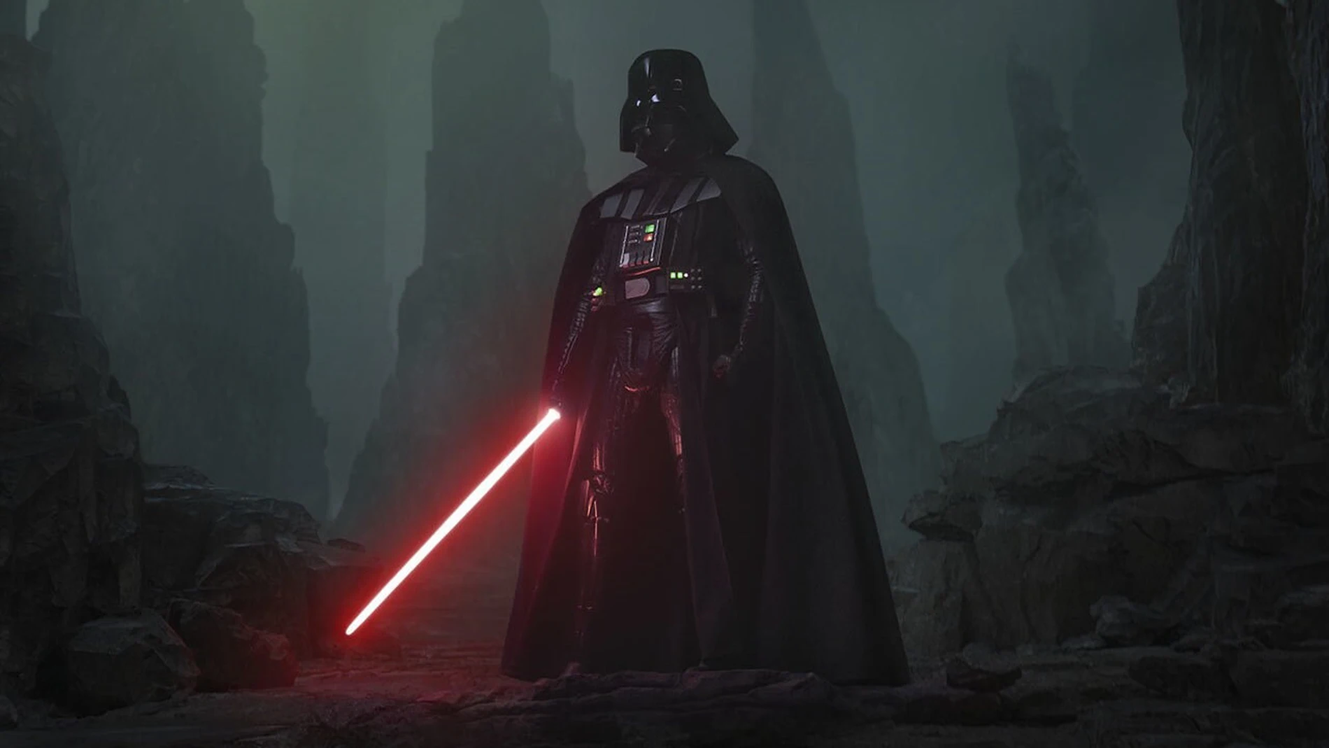 Darth Vader y su fiel escudera en una escena de Star Wars