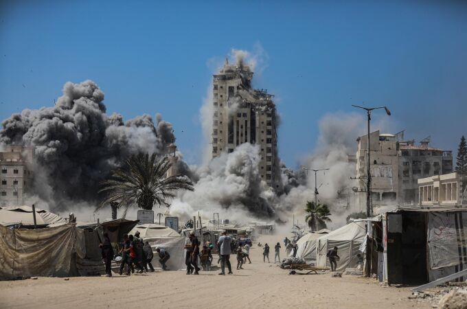 O.Próximo.- El Ejército israelí bombardea otro edificio alto en Gaza alegando que servía de base para Hamás