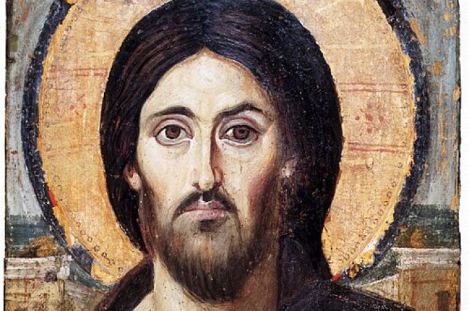 Cristo Pantócrator del Monasterio de santa Catalina en el Monte Sinaí, Egipto (siglo VI).
