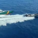 Imagen de archivo de una persecución a una narcolancha.