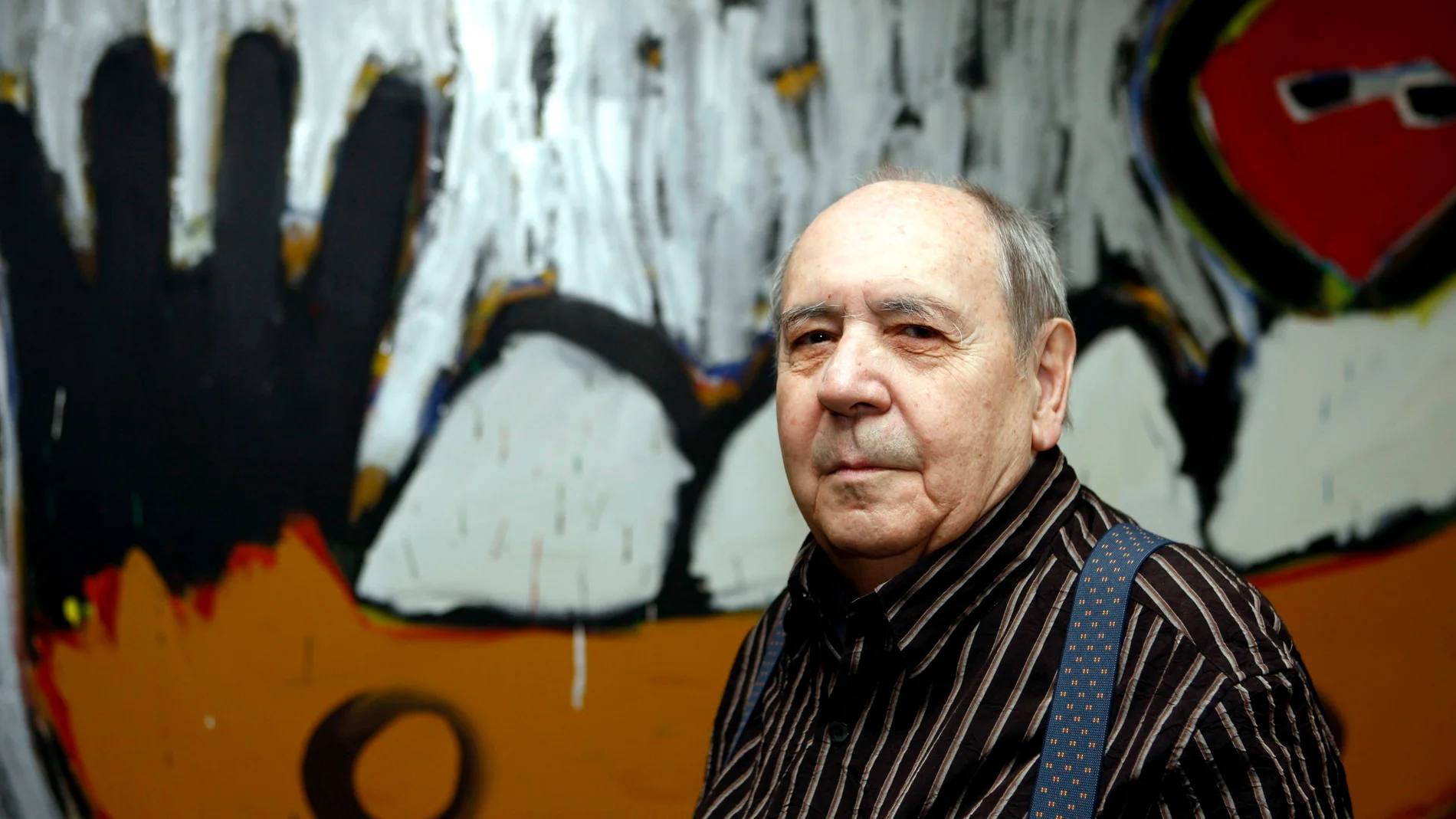 MADRID, 06/09/2025.- Imagen de archivo del artista conquense Gustavo Torner, el polifacético maestro de la abstracción, que ha muerto este sábado en su domicilio de Cuenca a los 100 años de edad. EFE/José Huesca.