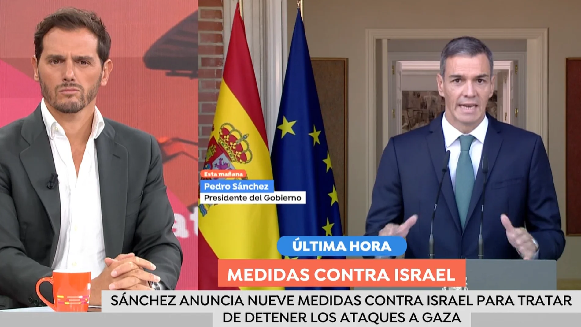 Albert Rivera se estrena en 'Espejo Público' desgranando las medidas de Pedro Sánchez contra Israel: "Hay otras formas de actuar"