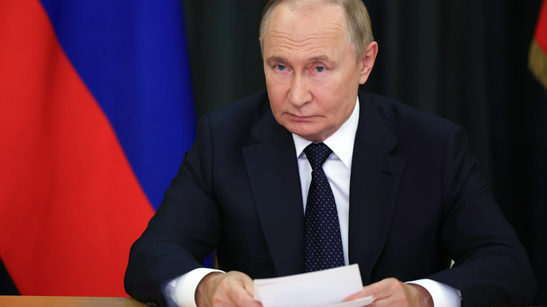 SOCHI (Russian Federation), 08/09/2025.- Russian President Vladimir Putin takes part in the virtual BRICS summit convened by Brazil at the Bocharov Ruchei residence in Sochi, Krasnodar region, Russia, 08 September 2025. (Brasil, Rusia) EFE/EPA/VYACHESLAV PROKOFYEV / SPUTNIK / KREMLIN POOL MANDATORY CREDIT
