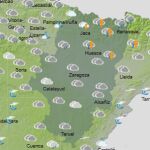 Mapa del estado del cielo en Aragón