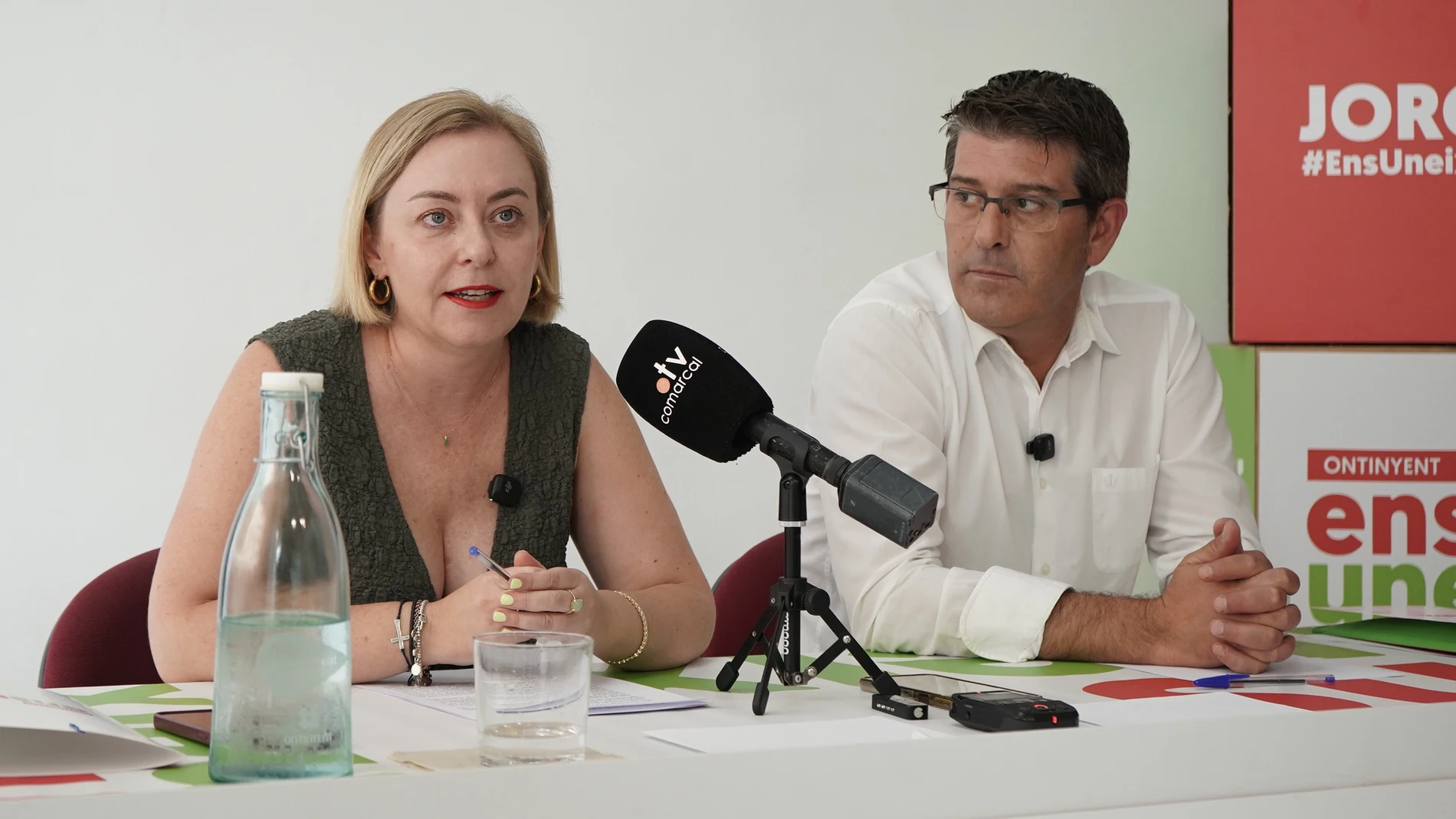 Rueda de prensa de Ens Uneix por el inicio del curso político REMITIDA / HANDOUT por ENS UNEIX Fotografía remitida a medios de comunicación exclusivamente para ilustrar la noticia a la que hace referencia la imagen, y citando la procedencia de la imagen en la firma 08/09/2025