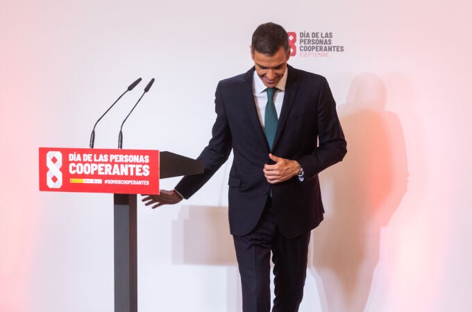 Pedro Sánchez durante la inauguración del acto de la agencia española de cooperación internacional con motivo 