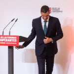 Pedro Sánchez durante la inauguración del acto de la agencia española de cooperación internacional con motivo 