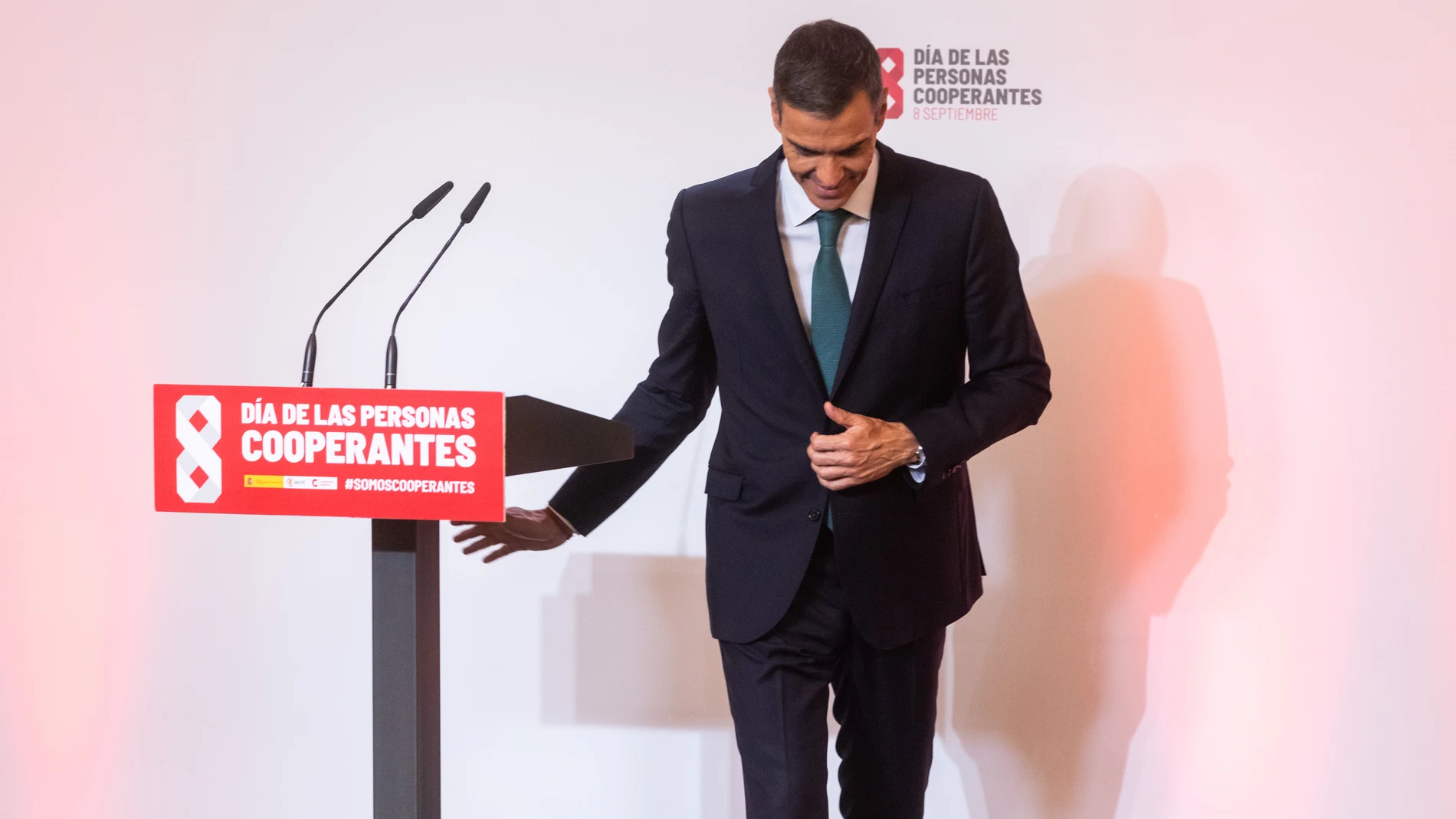 Pedro Sánchez durante la inauguración del acto de la agencia española de cooperación internacional con motivo del día de las personas cooperantes @ Gonzalo Pérez
