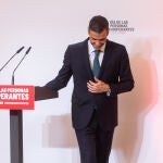 Pedro Sánchez durante la inauguración del acto de la agencia española de cooperación internacional con motivo 