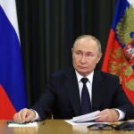 Russian President Vladimir Putin takes part in the virtual BRICS summit