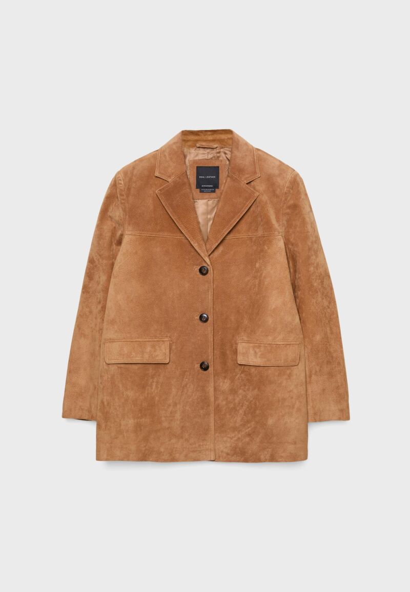 Chaqueta de efecto ante.