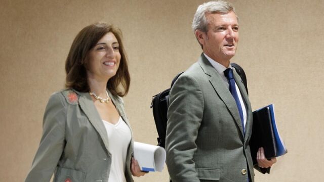 Rueda, hoy, acompañado por la conselleira de Medio Ambiente y Cambio Climático, Ángeles Vázquez.